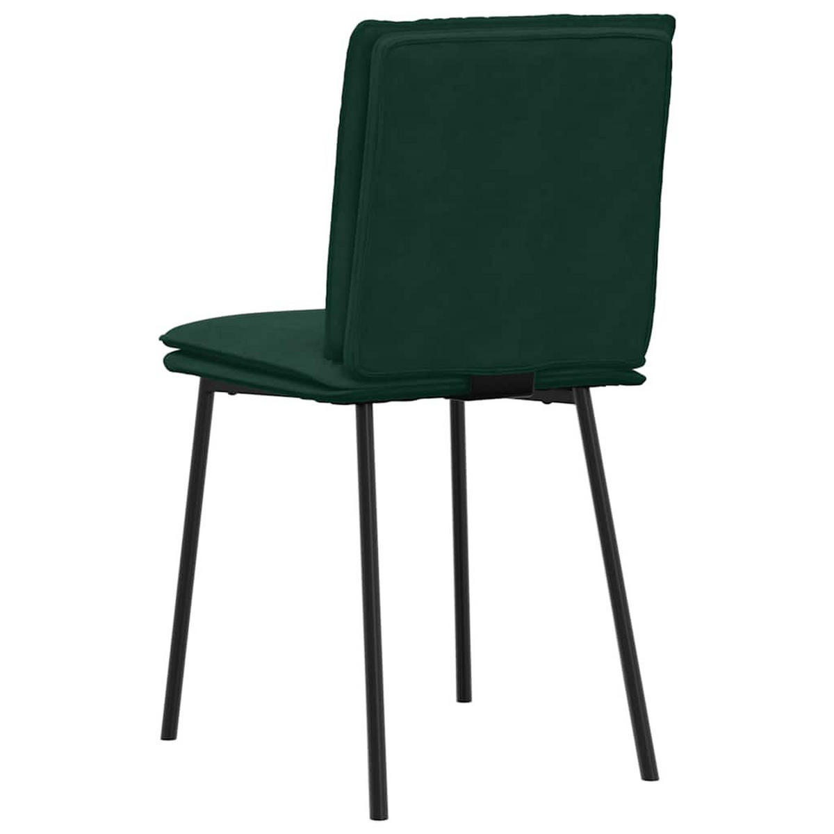ESSZIMMERSTÜHLE 2 Stk. Dunkelgrün Samt 45*54*83cm - Dunkelgrün, Metall (45/83/54cm) - ZMH