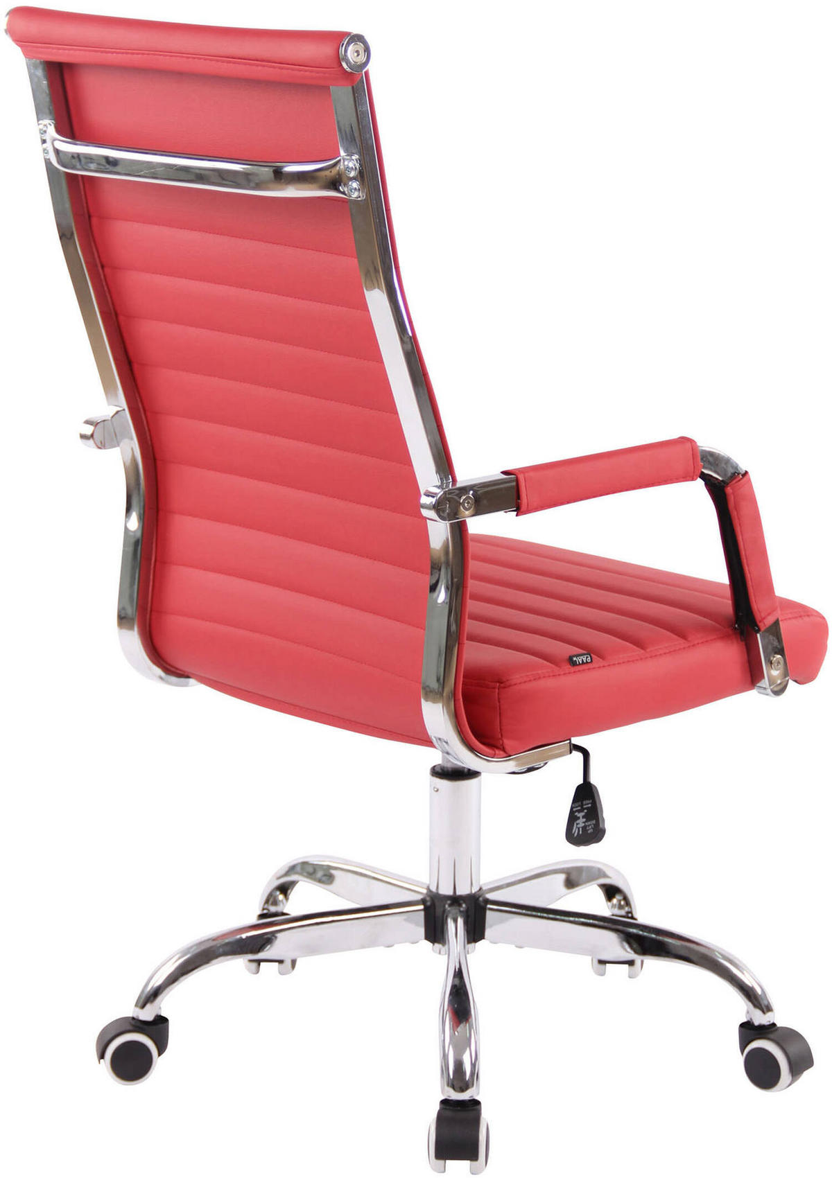 BÜROSTUHL Amadeus, Kunstleder Rot - Rot, Textil/Metall (51/106/63cm) - TPFLiving