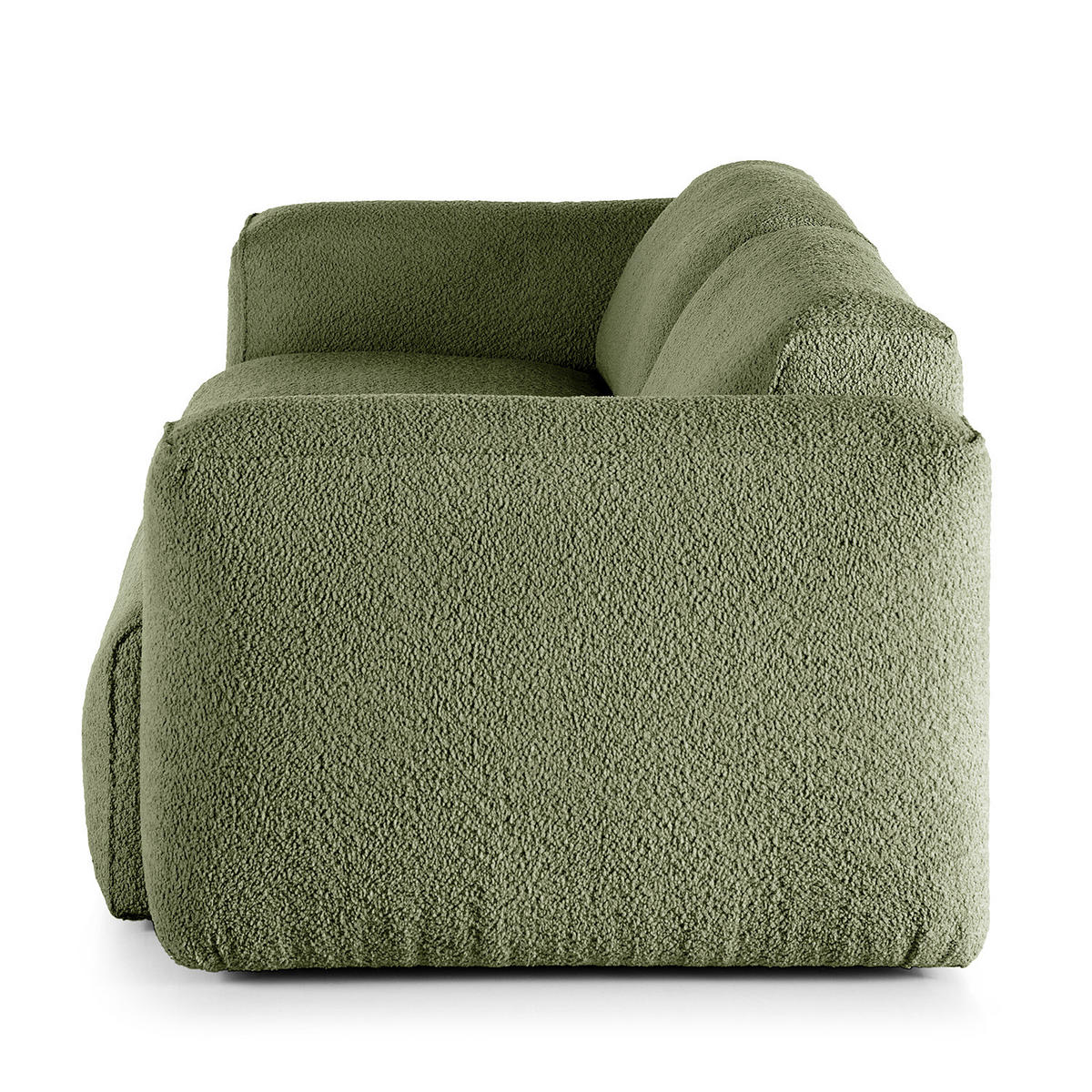 3-SITZER SOFA - Schwarz/Grün, Kunststoff/Textil (251/71/102cm) - home24