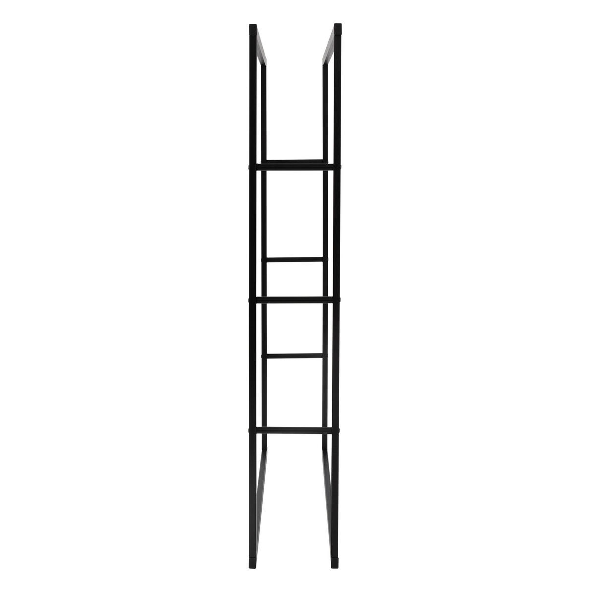 KAMINHOLZREGAL - Schwarz, Metall (25/150/100cm) - ML-DESIGN