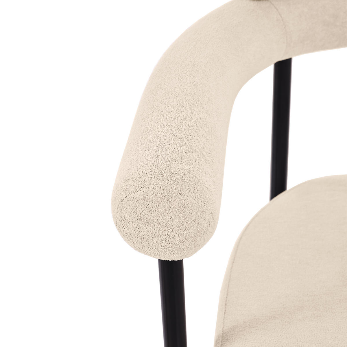 ESSZIMMERSTUHL 2-Tlg Creme Wildleder, Bequemer Ringsitz - Beige, Metall (70/84/62cm) - FLIEKS