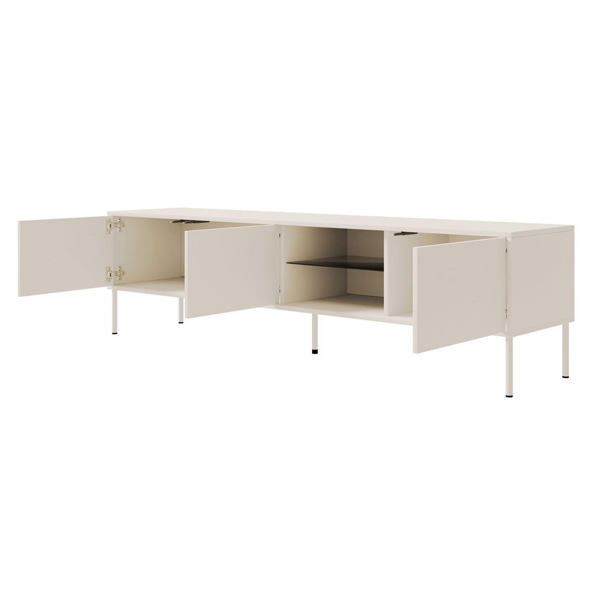 TV-SCHRANK Modivi Kaschmirgrau 175 cm - Taupe, Holzwerkstoff/Metall (175/47.5/31.2cm) - Selsey