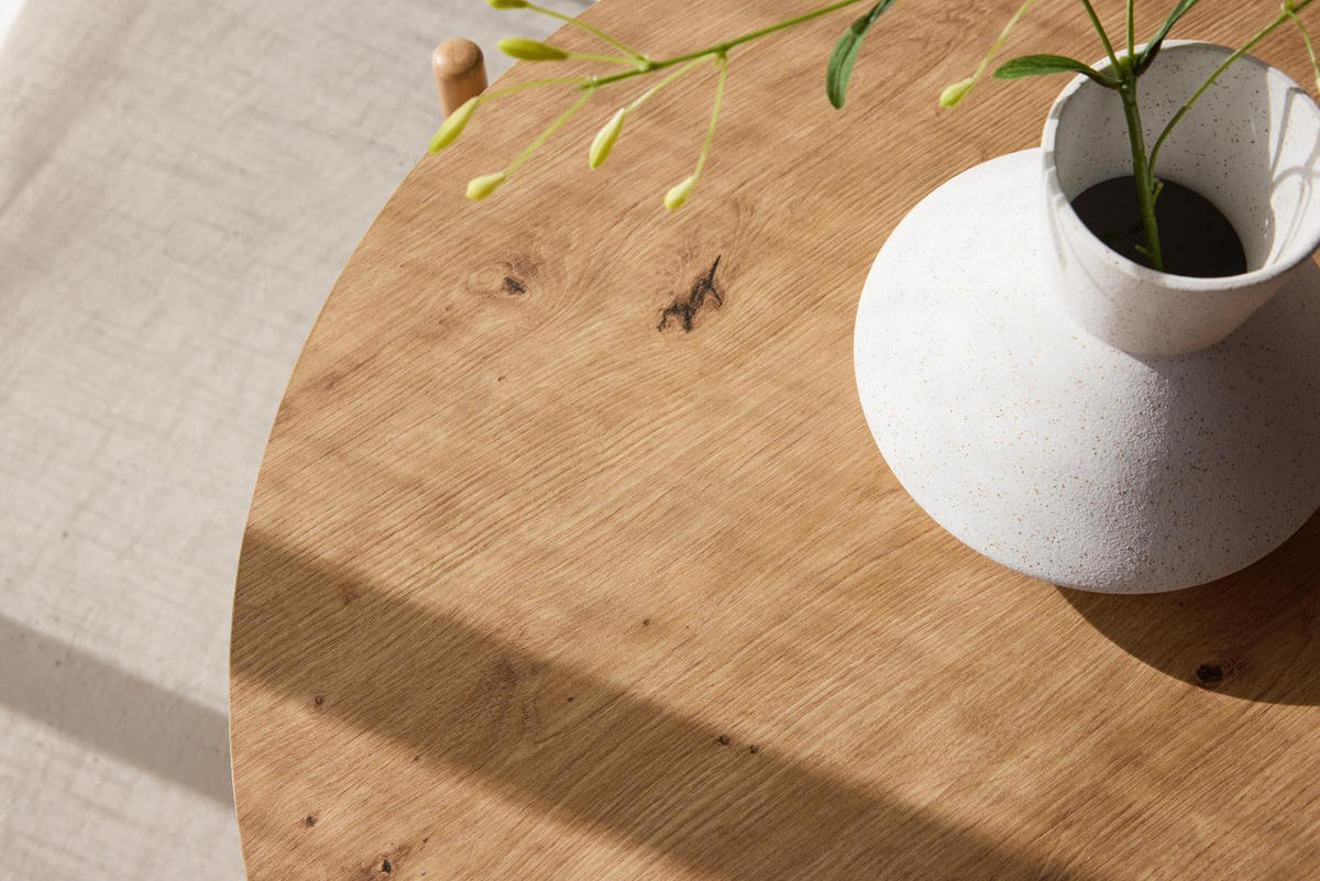 COUCHTISCH, Rubbo, Natur, MDF, 80 x 80 x 50 cm - Naturfarben, Holzwerkstoff (80/80/50cm) - ebuy24