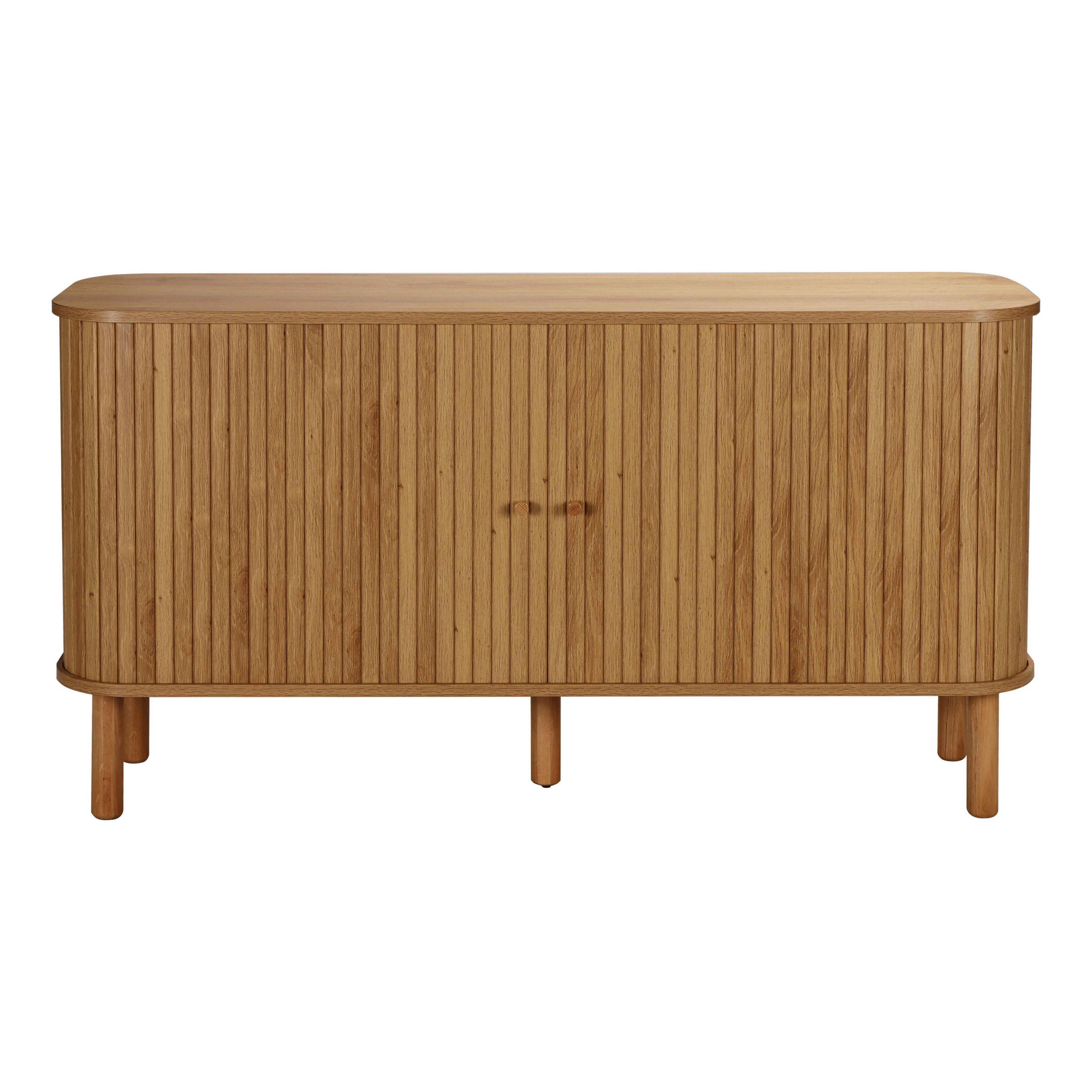 SIDEBOARD, helles Holzeffekt - Beige, Holz (40/76/140cm) - Oviala