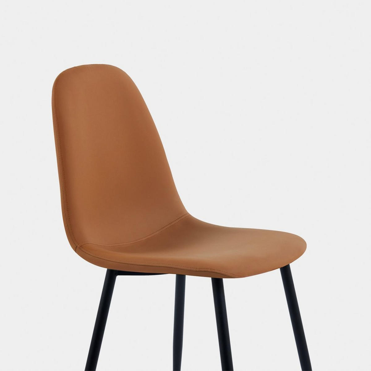 ESSZIMMERSTUHL Elia Terrakotta / Orange 44 cm x 84 cm - Terracotta, Leder (44/84/52cm)