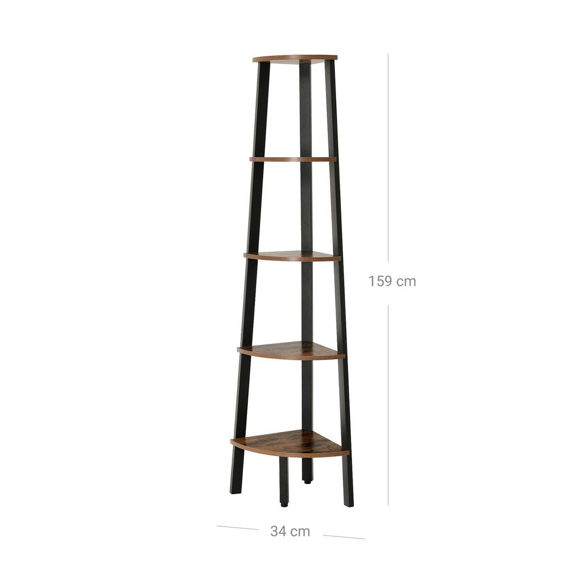 ECKREGAL STANDREGAL - Braun, Holzwerkstoff (159/34/32.5cm) - Hansiro