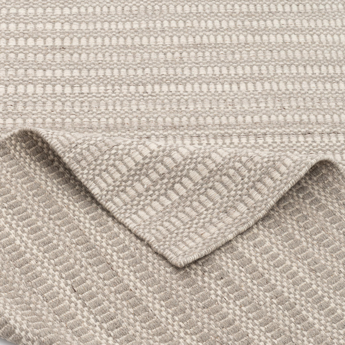 NATUR TEPPICH LÄUFER WOLLE SKANDI MELIERT - Grau, Textil (70/130cm) - Pergamon