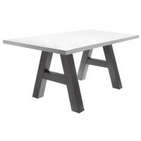 ESSZIMMERTISCH Elia 4 180 x 90 x 75 Esstisch Graphit/Weiß Matt Lack - Weiß, Holz (180/90/75cm) - 58aufmkessel