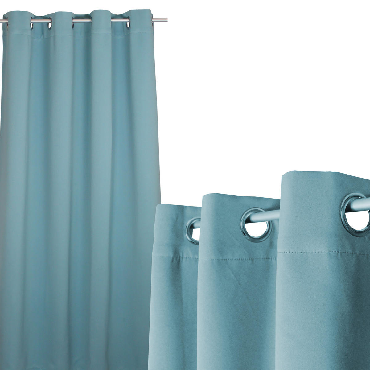 VERDUNKELUNGSVORHANG Ösen 140/245 cm Mint Blau - Hellblau, Textil (140/245cm) - TiborTex