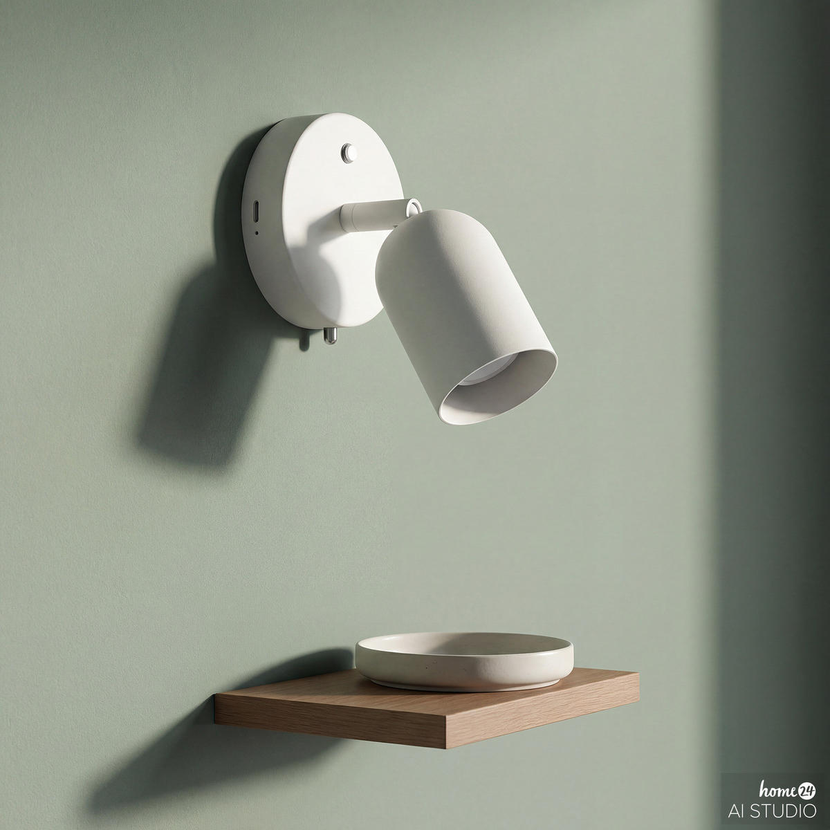 AKKU-WANDLEUCHTE - inkl. Fernbedienung - Dimmbar - Eisen - Beige, Metall (10/15/16cm) - home24