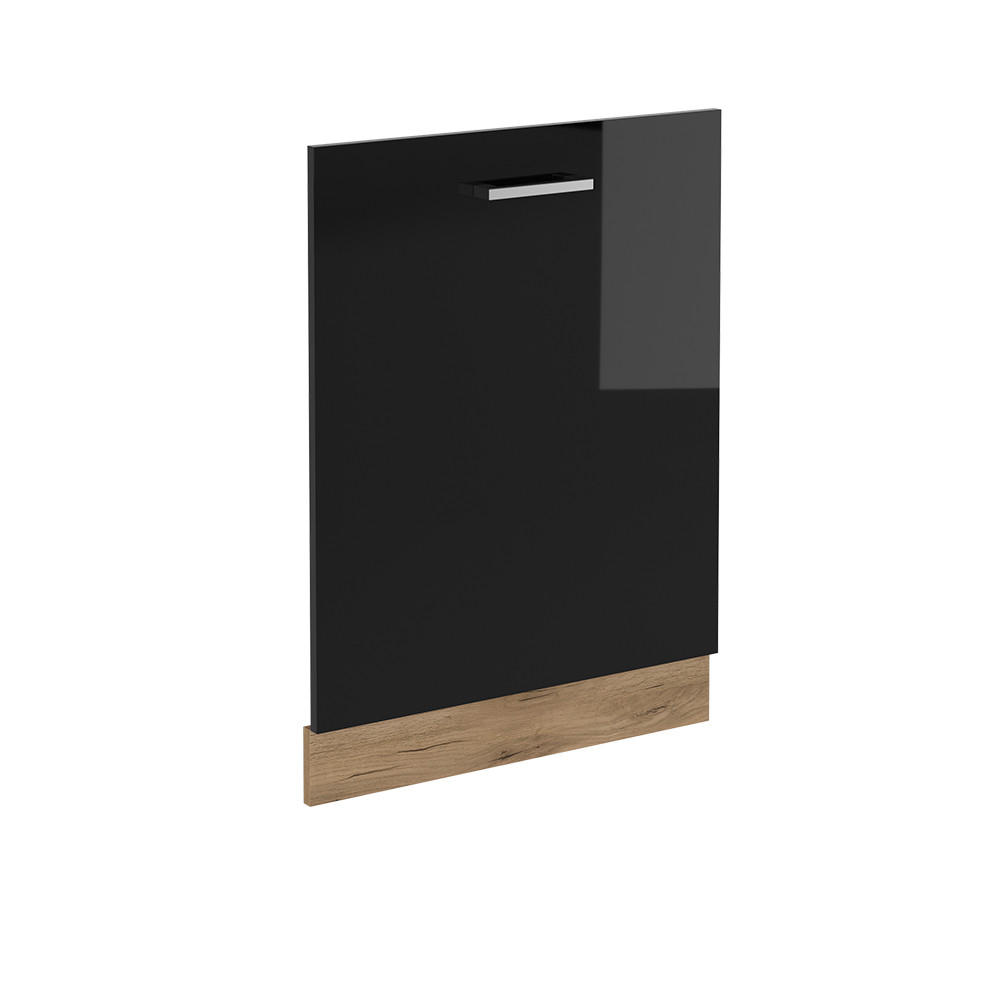 DISKMASKINENS FRONTPANEL R-Line Svart h&ouml;gblank 60 cm utan b&auml;nkskiva Svart h&ouml;gglans, Honungsek 81.8/60/1.6 cm