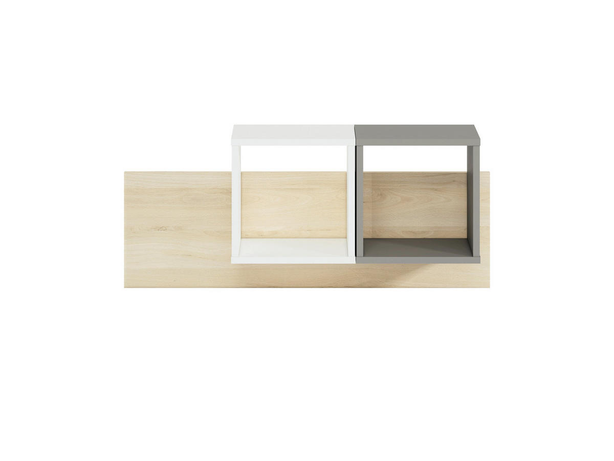 WANDREGAL – 30 cm – Drop – Weiß - Weiß, Holzwerkstoff (30/30/20cm) - hi-markt