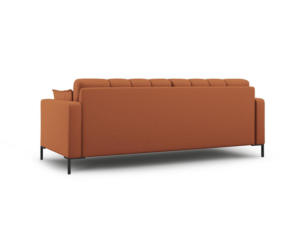 SOFA Mamaia aus strukturiertem Stoff ziegelstein 3 Sitzplätze - Braun, Textil (92/75/177cm) - Micadoni