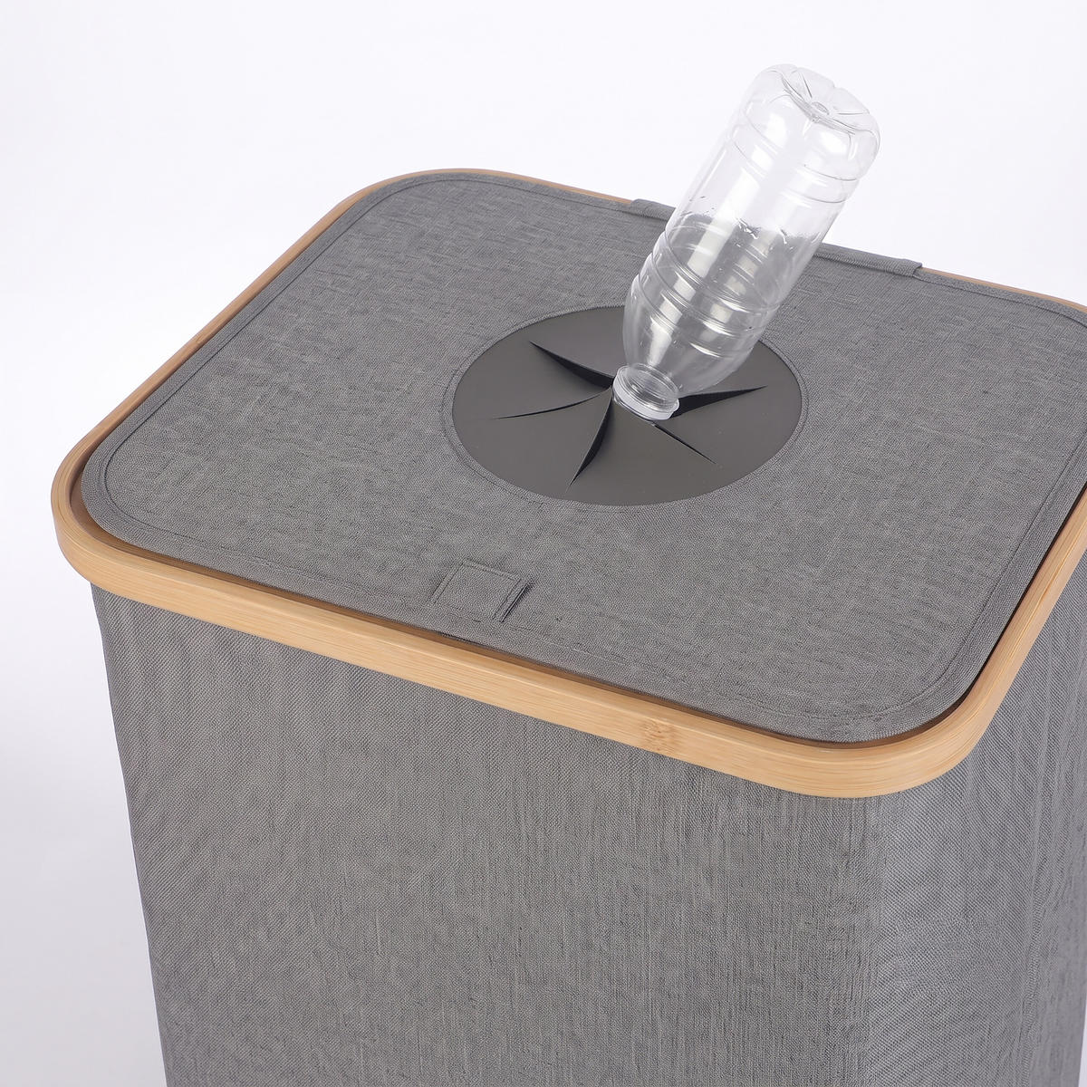 COLECTOR Gri pentru sticle returnabile 100 L - gri, carton ondulat/material textil (40/75/33cm) - Relaxdays