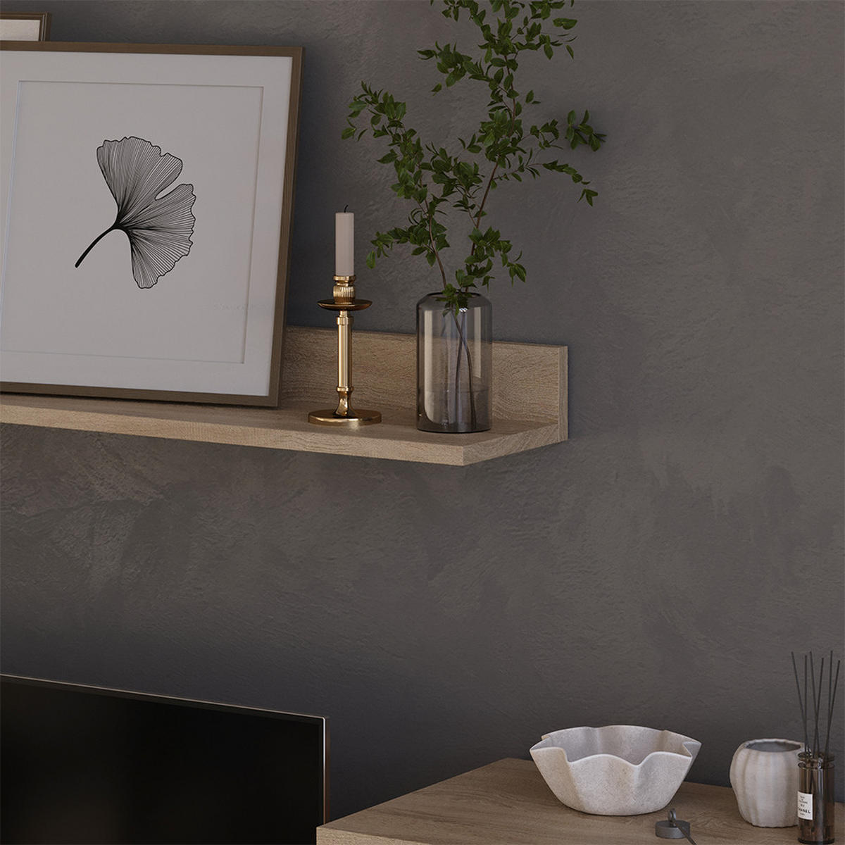 NÁSTĚNNÁ SKŘÍŇKA Berno Sonoma/bílá - Sonoma dub, kompozitní dřevo (139.8/38.9/35.3cm) - Vicco