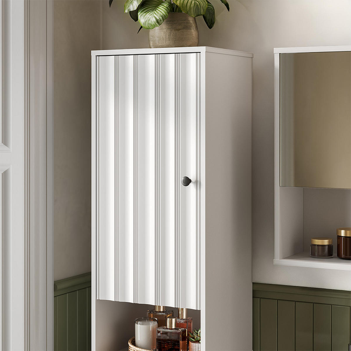 KOUPELNOVÁ SKŘÍŇKA Eliza Bílá - bílá, kompozitní dřevo (40/190/35cm) - Vicco