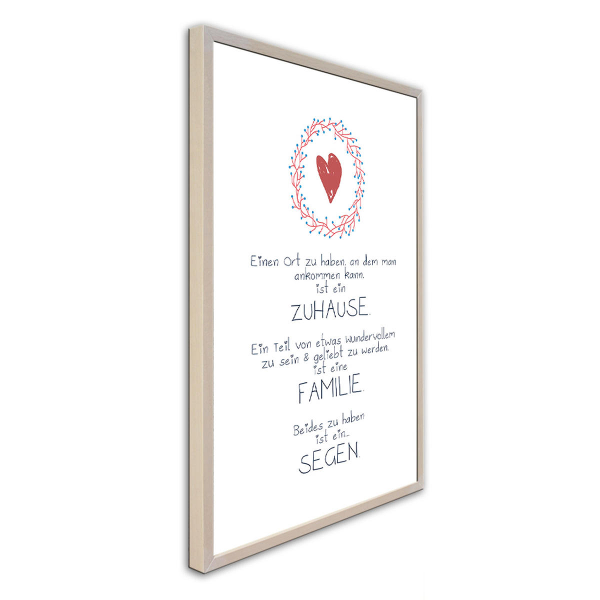 BILD mit Rahmen 51x71 cm Spruch: Motivation - Beige, Holz (51/71cm) - artissimo