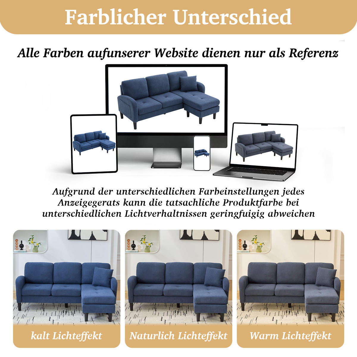 ECKSOFA L-Form Cord mit modularer Chaiselongue Blau 166/118/77 cm - Blau, Textil (166/118cm) - Redom