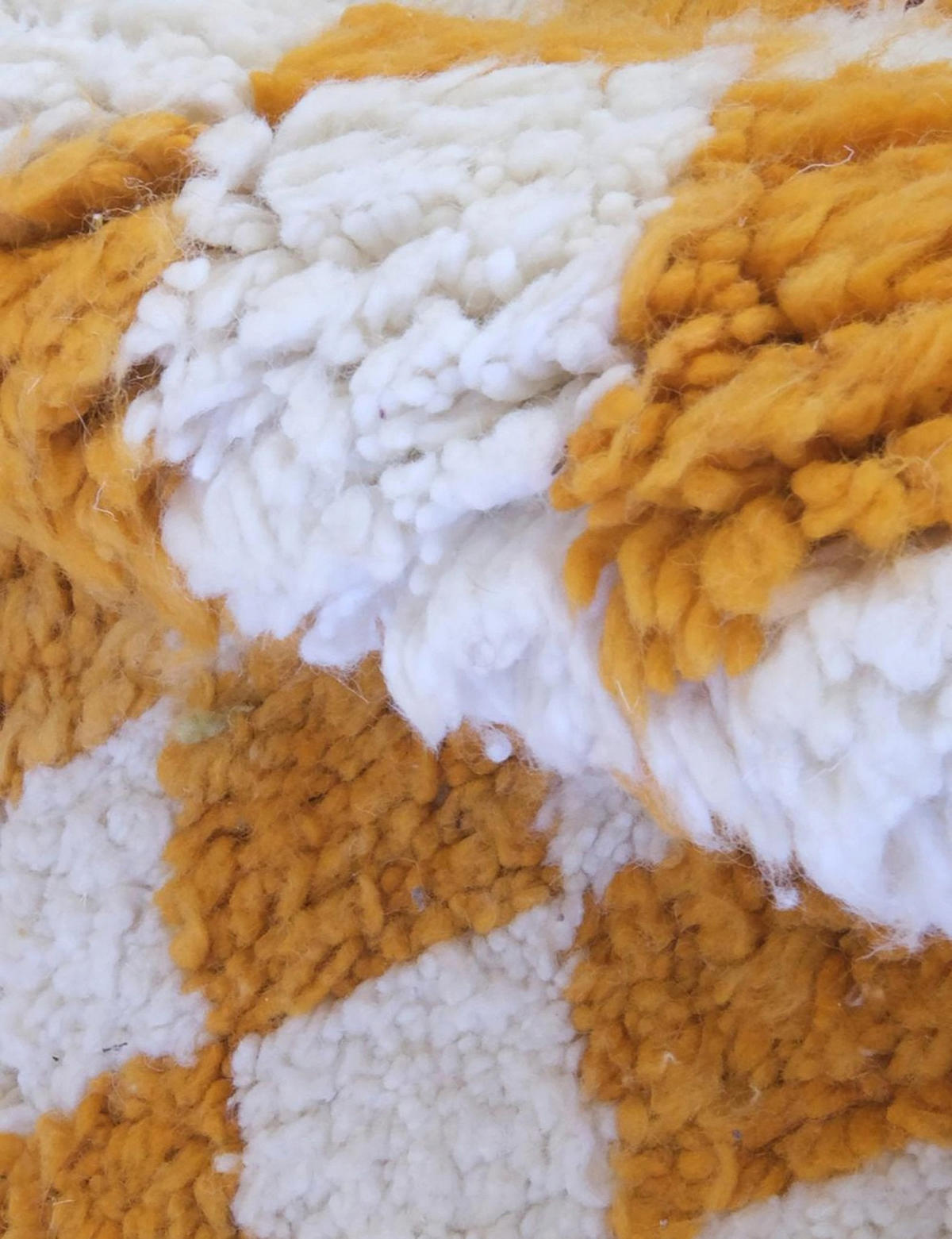 BERBERTEPPICH marokkanisch aus Wolle kariert 300x 400 cm - Orange, Naturmaterialien (300/400cm) - AFK Living