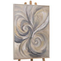 GEMÄLDE Sand und Wolken Schattenfugenrahmen Beige 140x100 cm - Beige, Holz (140/100cm) - YS-art gallery