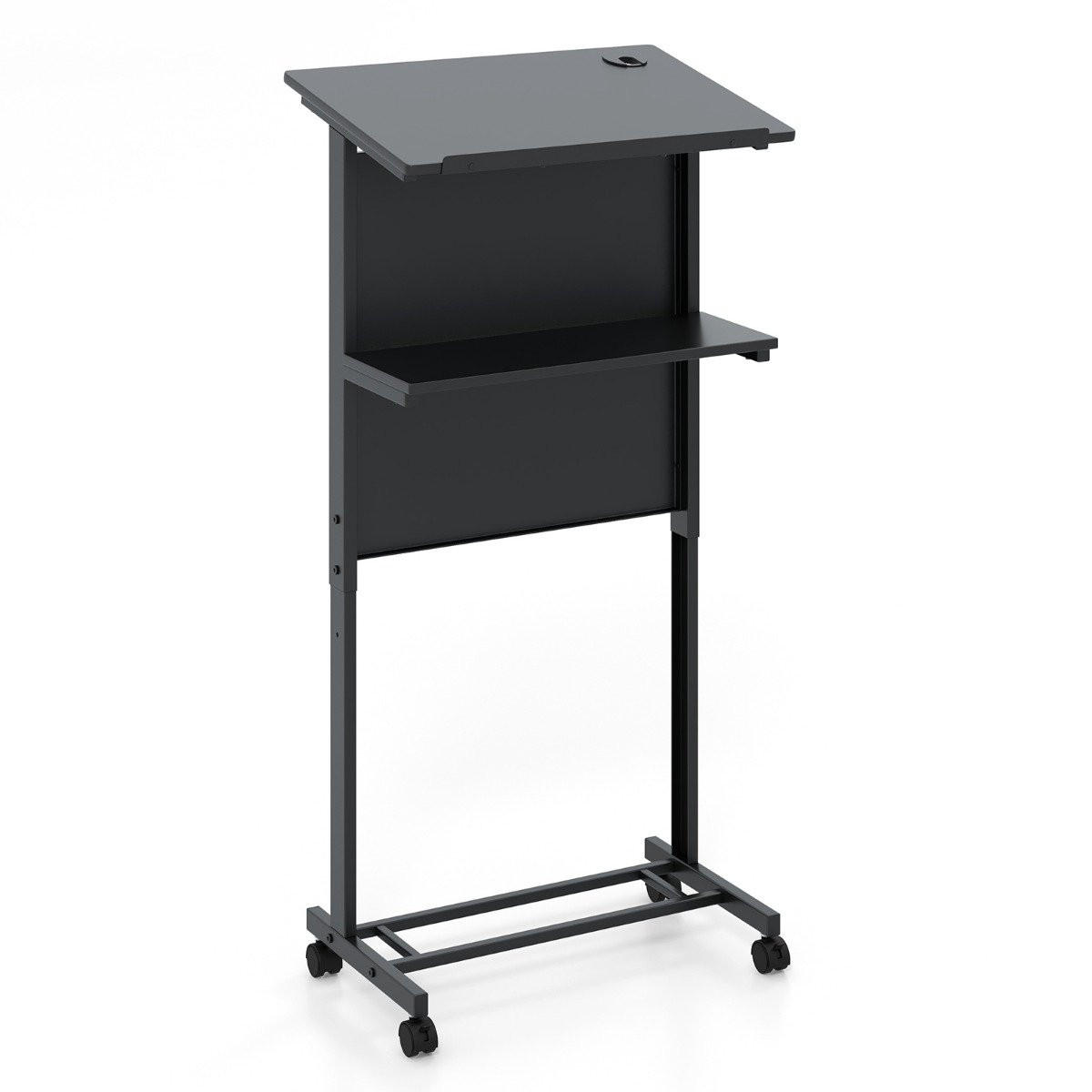 SCHREIBTISCH Schwarz MDF 60/40/108.5 cm - Schwarz, Holzwerkstoff (60/40/108.5cm) - Gemütlich Home