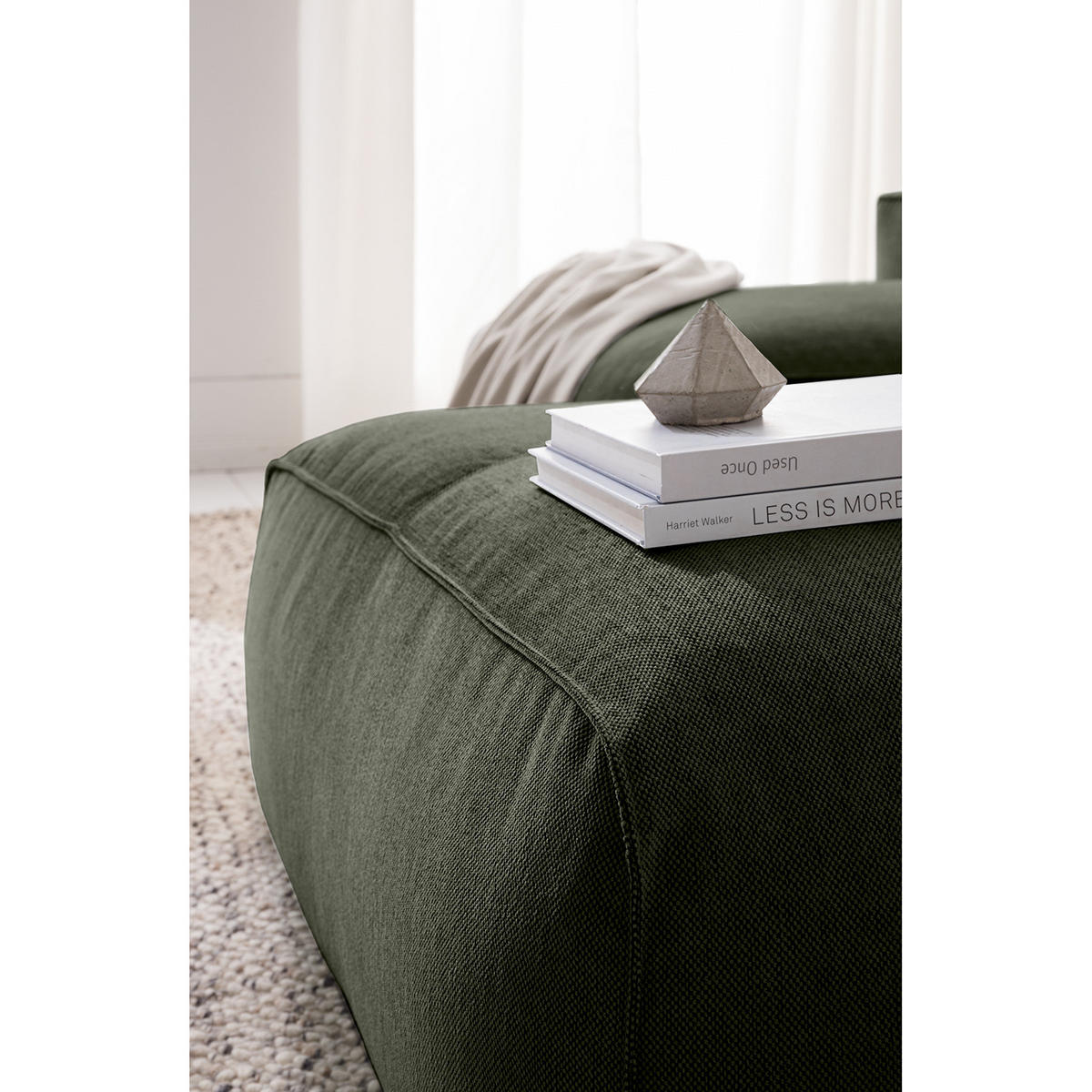 POLSTERHOCKER - Schwarz/Grau, Kunststoff/Textil (81/38/100cm) - home24