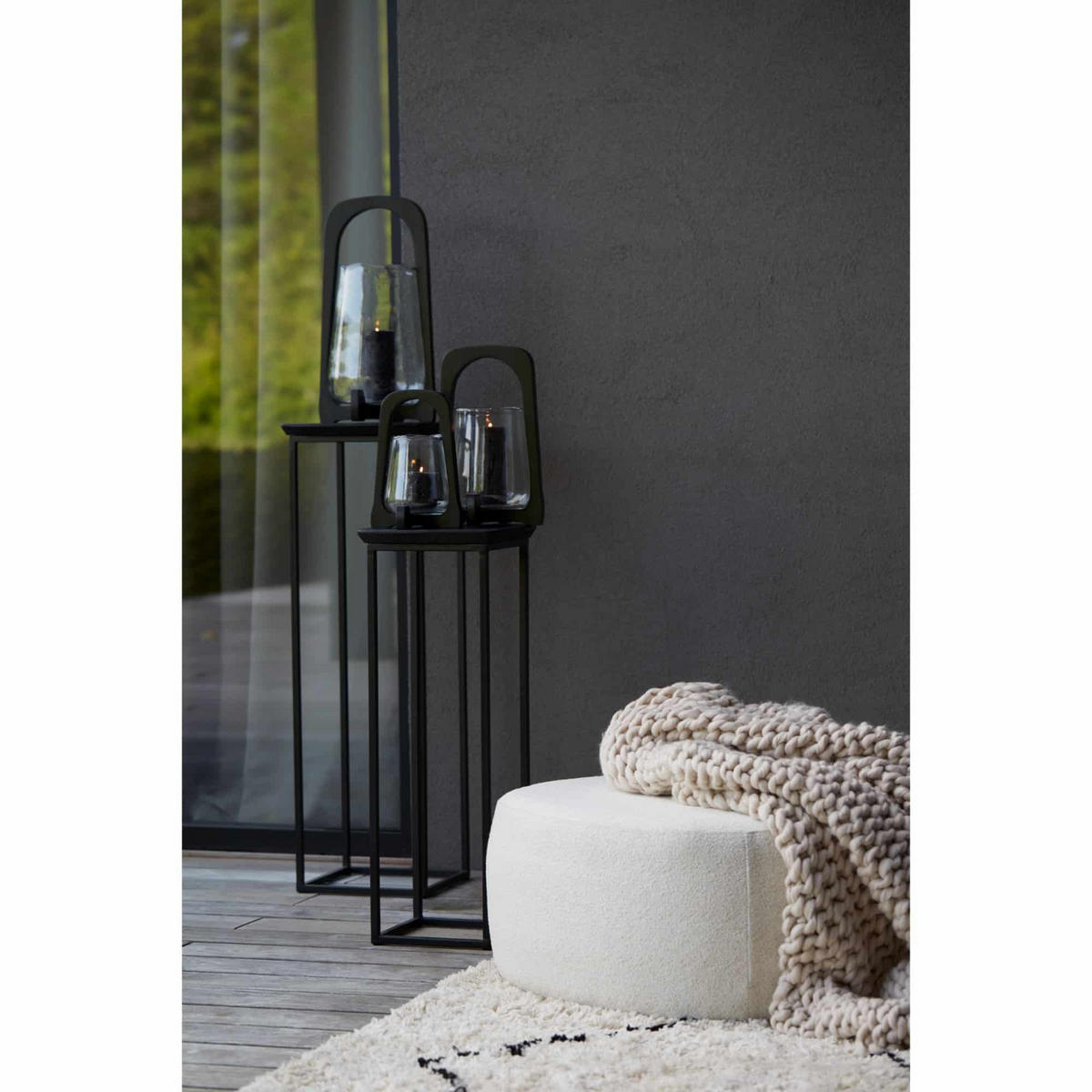 PLAID Gestrickt Weiß 152/127/0,5 cm - Weiß, Textil (127/152cm) - Light & Living