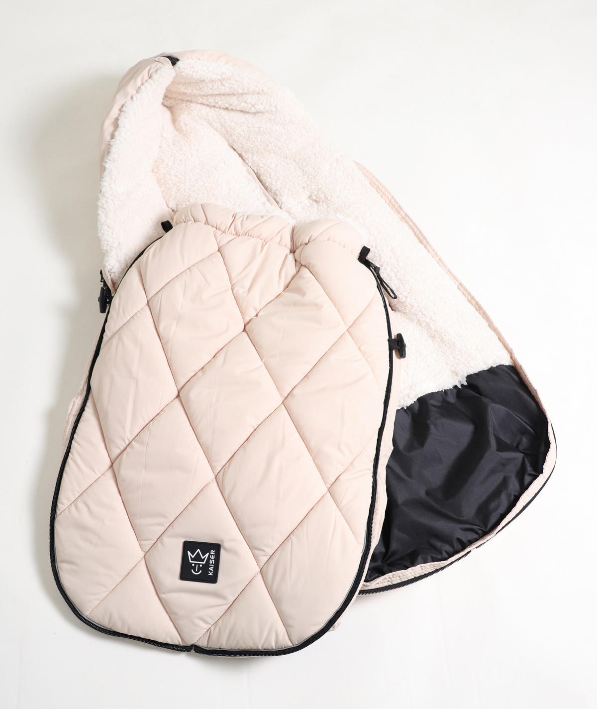 KINDERWAGEN-FUSSSACK XL TOO, sand/creme - Beige, Textil (46/10/105cm) - Kaiserbaby