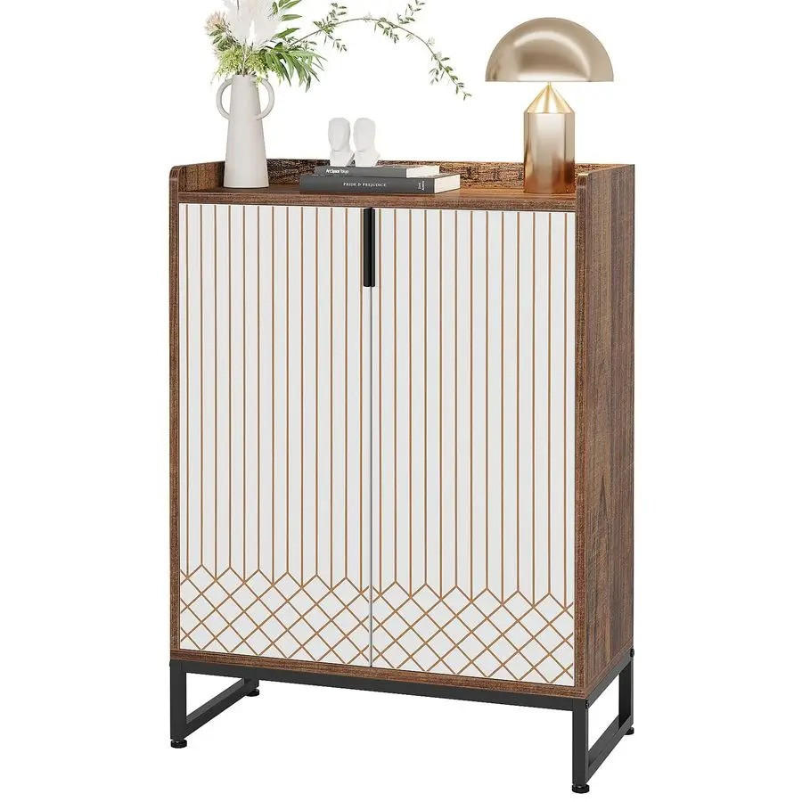 SCHUHSCHRANK 5-stufig moderner Holzschrank mit Türen Weiß - Weiß, Holz (75/105/35cm) - Kaket