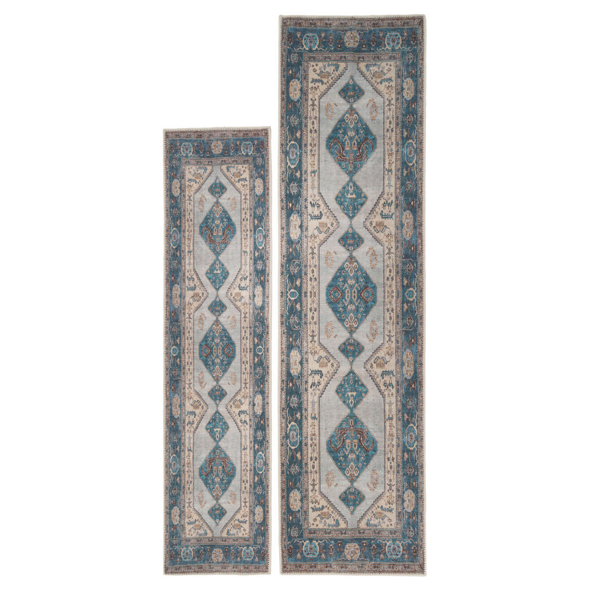 FLACHWEBETEPPICH Cyrus Blau - Blau, Textil (200/290cm) - Kukoon Rugs