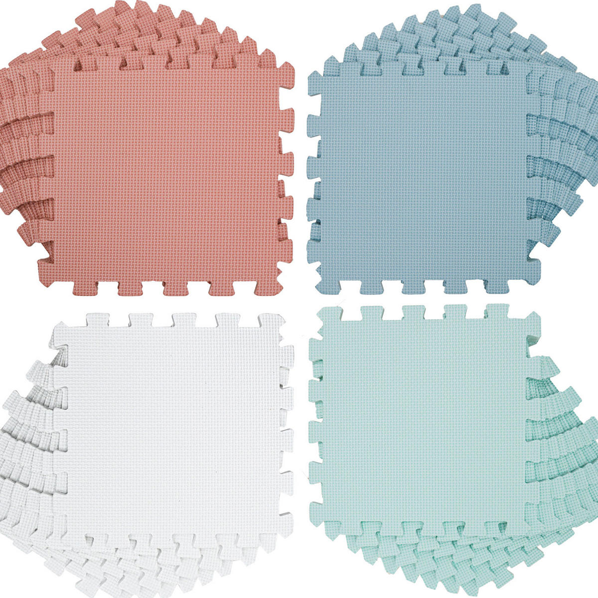 SPIELMATTE ab Null - 30 cm Baby Puzzlematte Macaron - Multicolor, Kunststoff (30/30cm) - Littletom