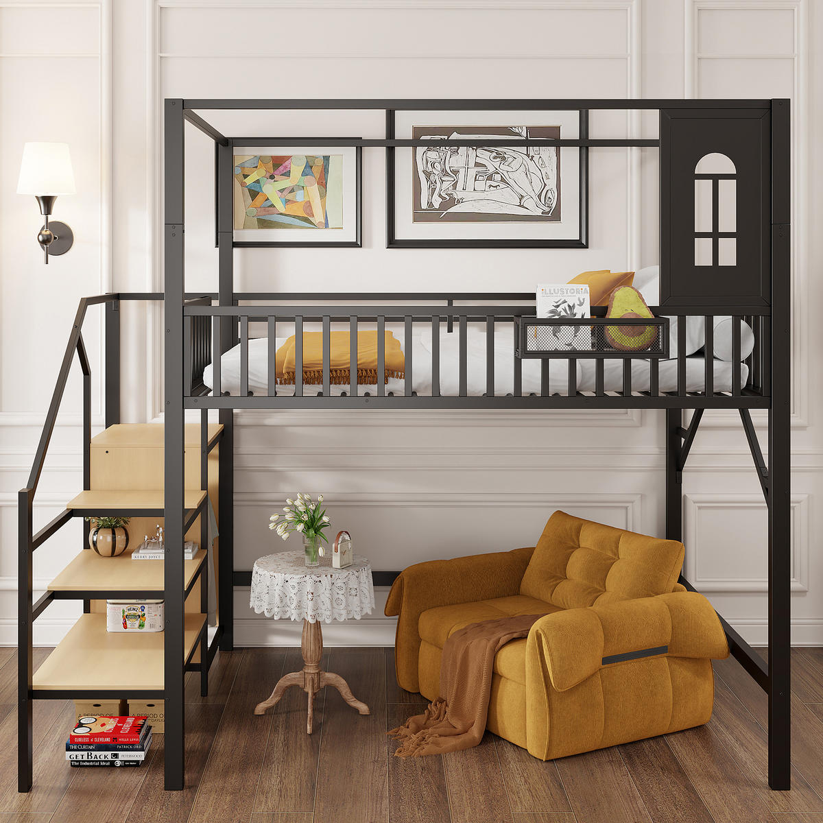 HOCHBETT 140/200 cm Metall mit Dachdesign, DE-41586, in Schwarz - Schwarz, Metall (140/200cm) - ComfortXL
