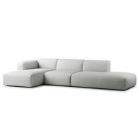 ECKSOFA mit Chaiselongue - Schwarz/Grau, Kunststoff/Textil (290/173cm) - home24