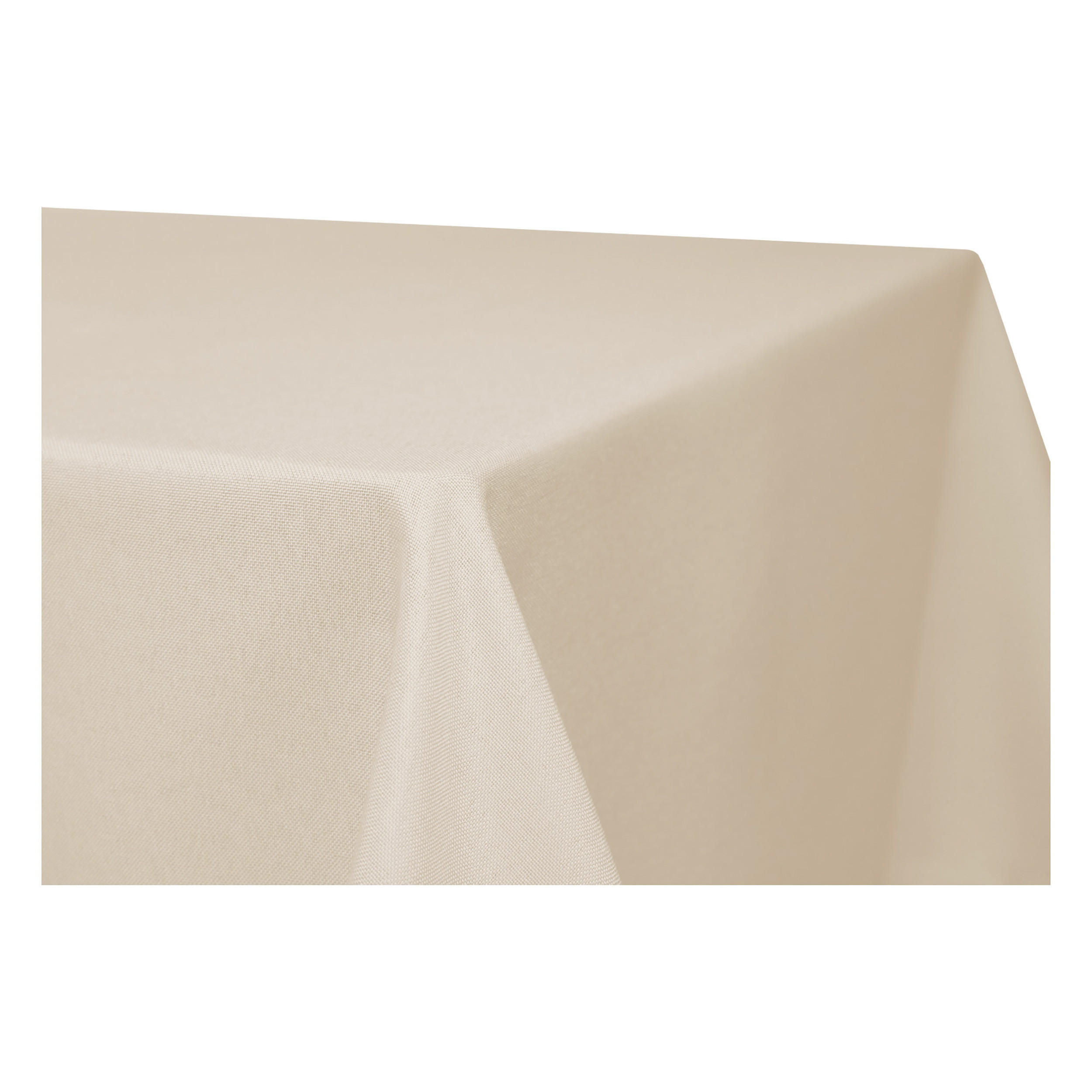 TISCHDECKE Leinenoptik 110x110 cm eckig Creme - Creme, Kunststoff (110/110cm) - TiborTex