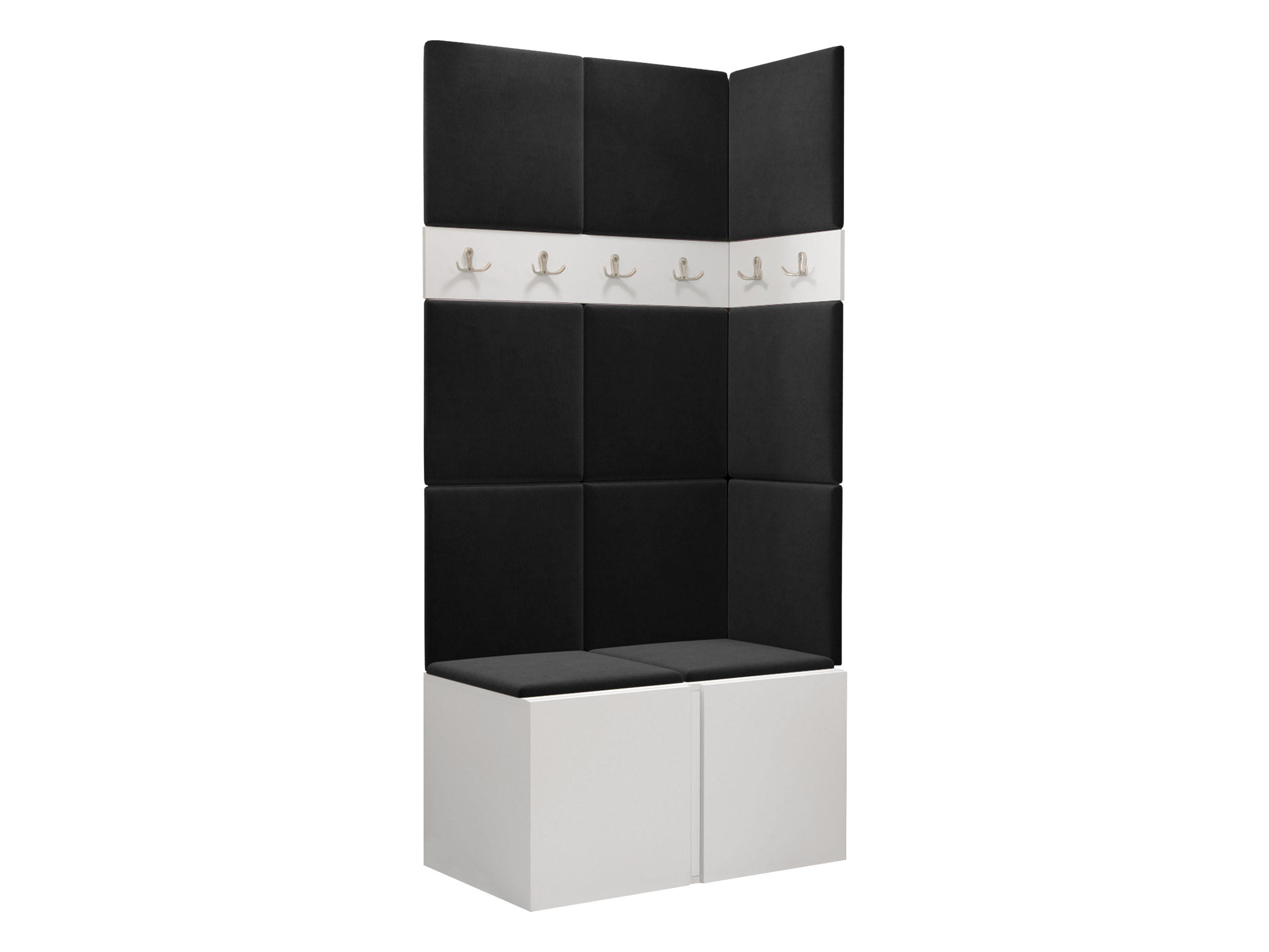 GARDEROBEN-SET Orion I - Anthrazit/Weiß, Holzwerkstoff/Kunststoff (84/186/46cm) - MIRJAN24