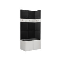 GARDEROBEN-SET Orion I - Anthrazit/Weiß, Holzwerkstoff/Kunststoff (84/186/46cm) - MIRJAN24