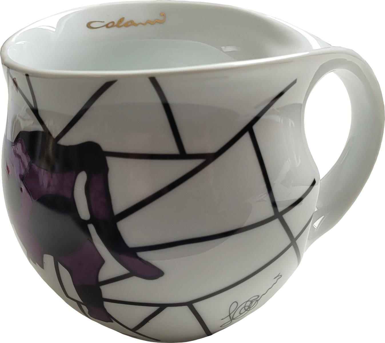 KAFFEEBECHER XXL Cow violet - Multicolor, Keramik (0.6L) - Luigi Colani Porzellan