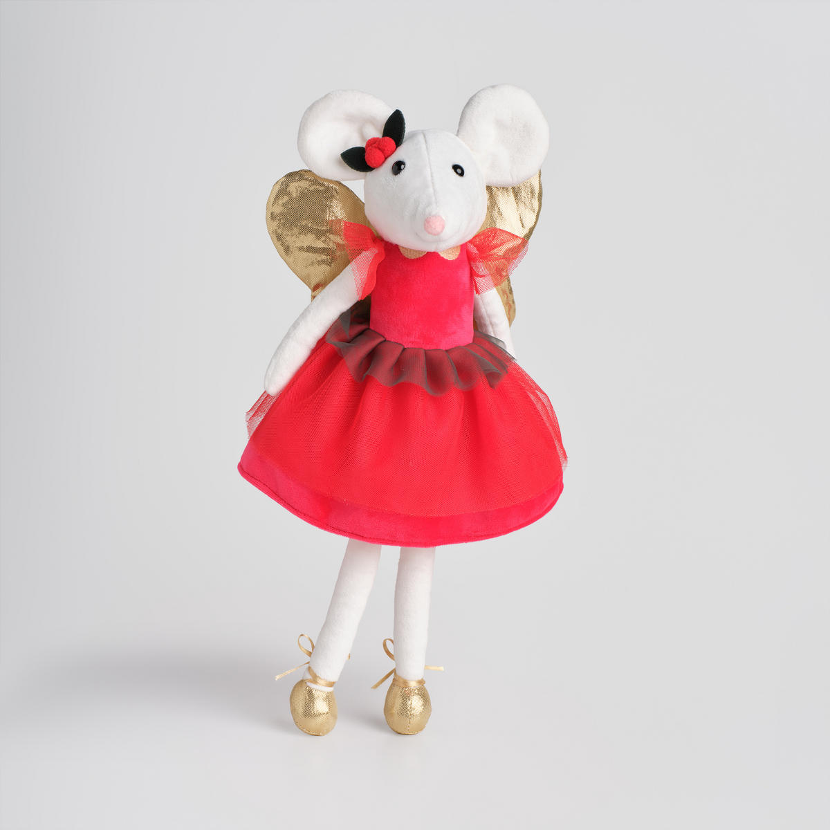 KUSCHELTIER Weihnachten Mysia, 40x13x6cm - Dunkelrot, Textil (6/40/13cm) - home&you