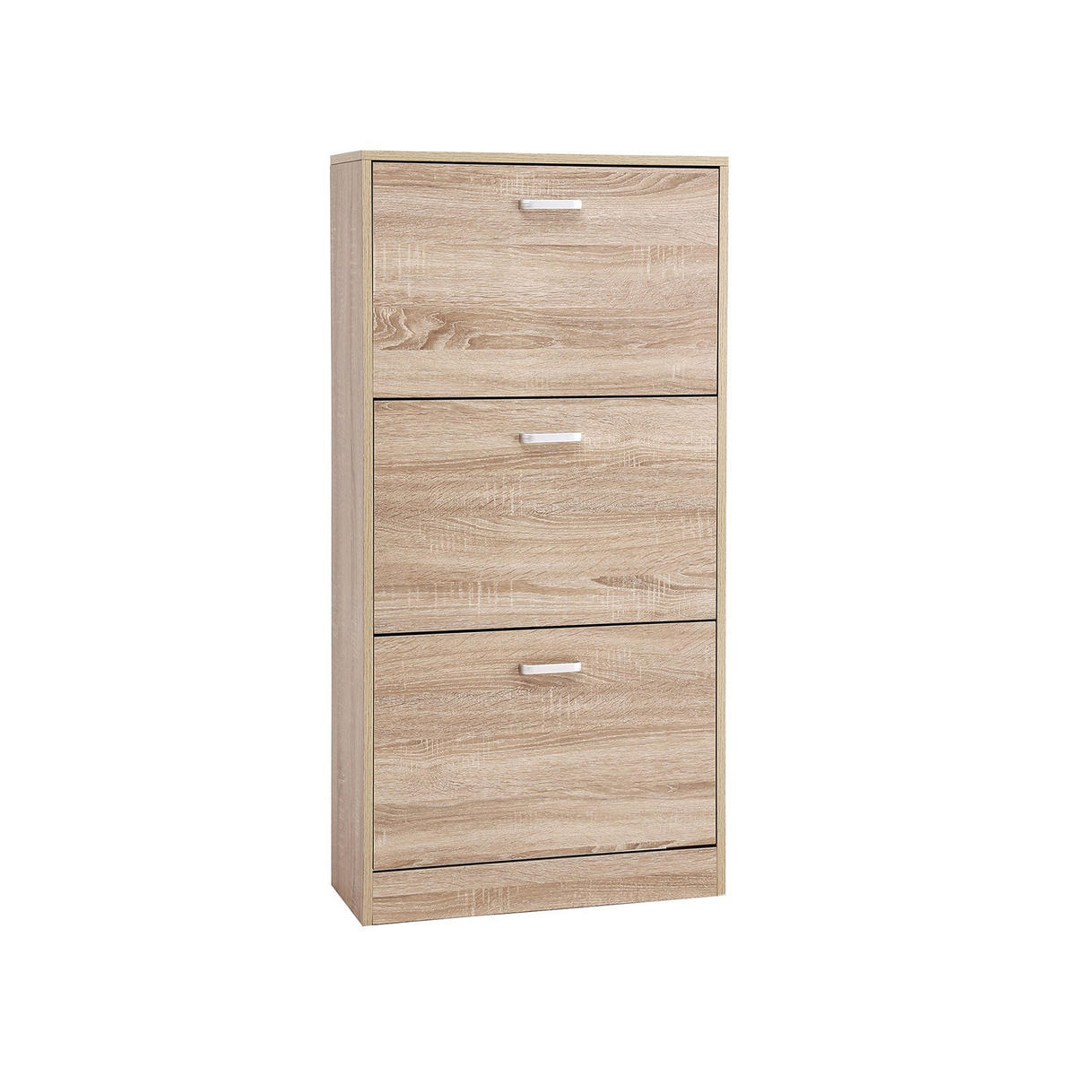 SCHUHSCHRANK SCHUHKOMMODE - Eiche San Remo, Holzwerkstoff (60/120/24cm) - Hansiro