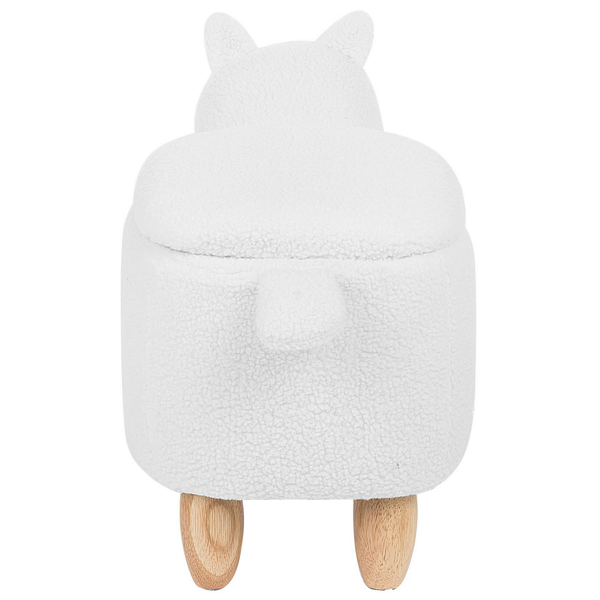 TIERHOCKER Alpaca 30/65/45 cm - Weiß, Textil (65/45/30cm) - Beliani