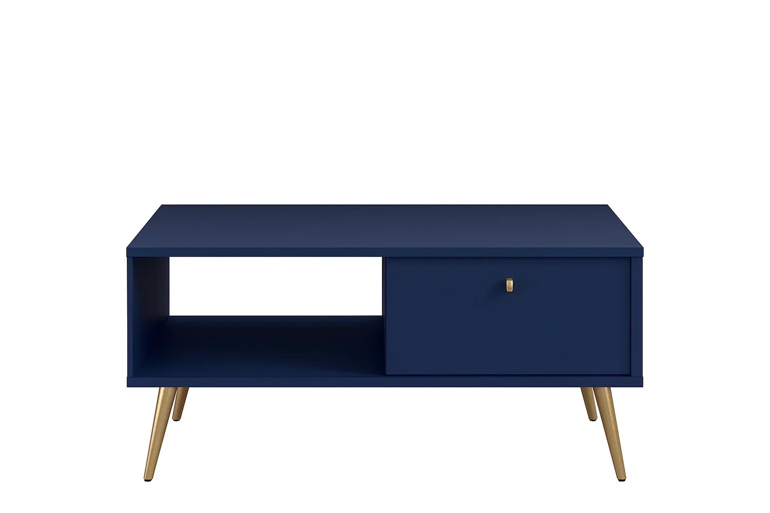 Raumhirsch Furniture Couchtisch Dunkelblau 87x43x66 cm