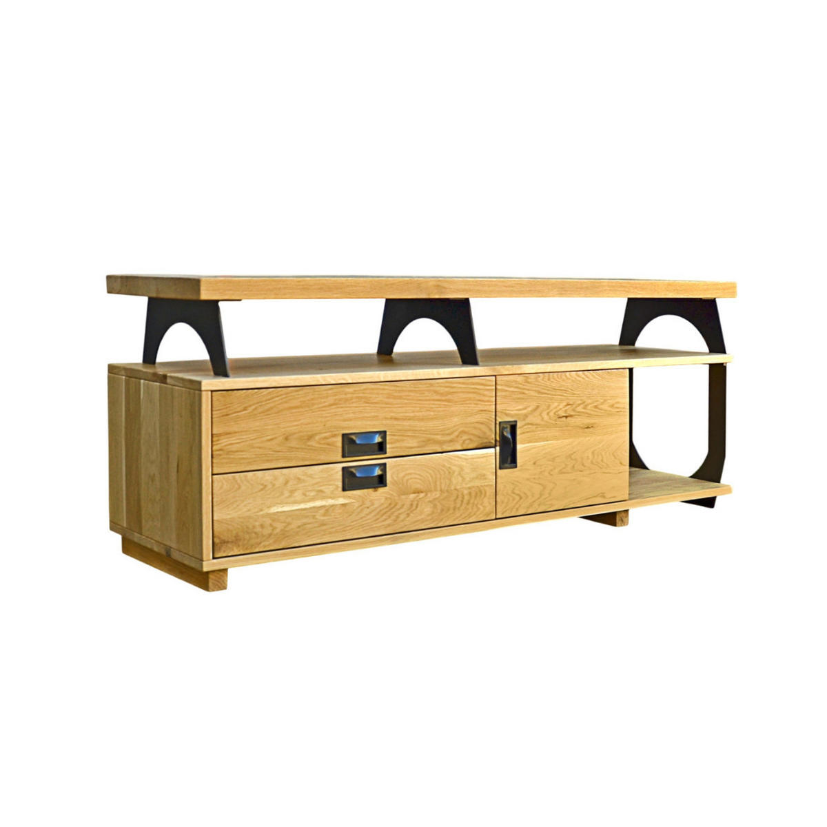 TV-SCHRANK auf metallischen Beinen WALT - Eichefarben, Holz (150/60/45cm) - Rawood Furniture