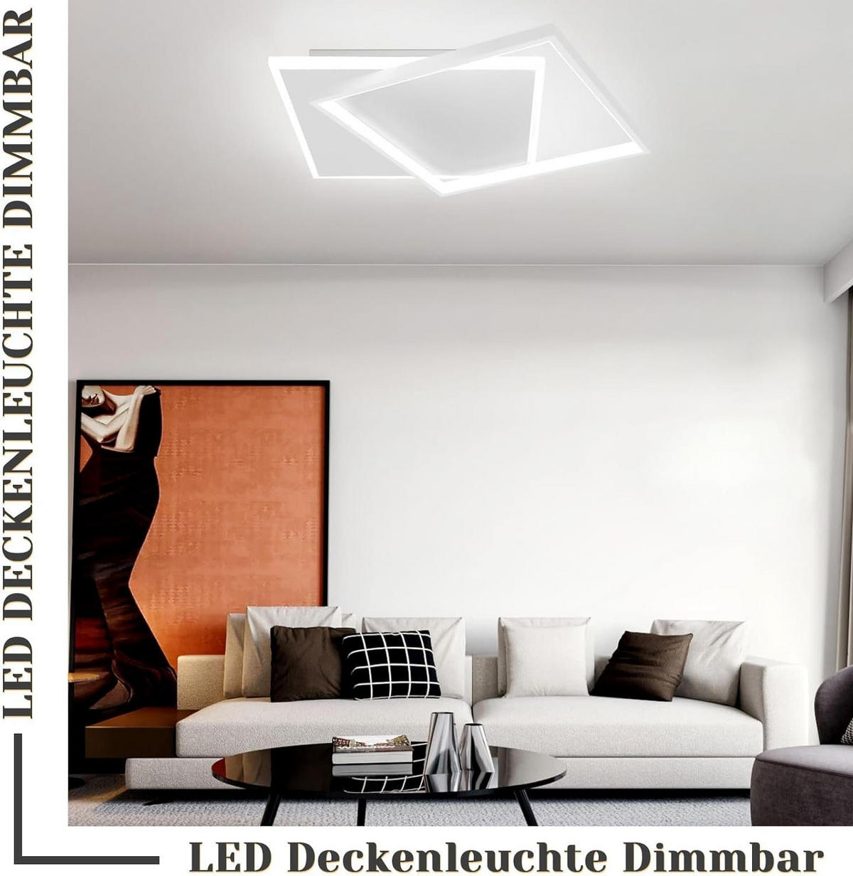 LED-DECKENLEUCHTE Daniela 44/40/6 cm - Weiß, Metall (44/40/6cm) - Nettlife