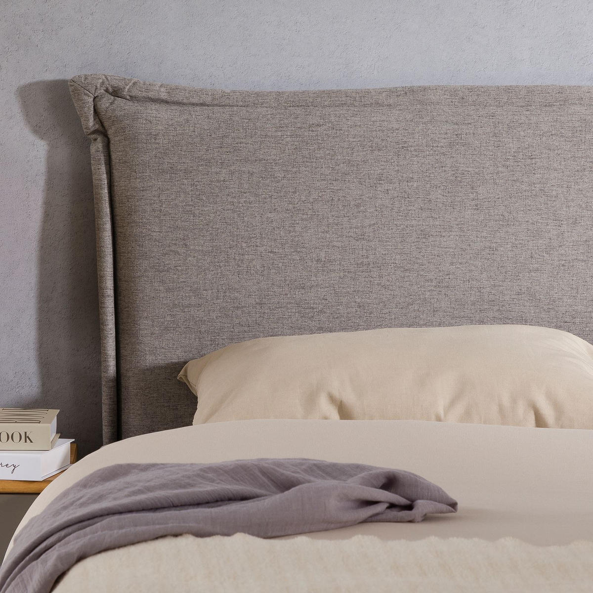 KOPFTEIL VINCEL 160X190 CM - Grau, Textil (162/94/7cm) - IDIMEX