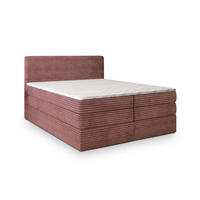 BOXSPRINGBETT LUNERA 140x200 cm mit Matratze und Topper - Rosa - Rosa, Holz (140/200cm) - MASSENO
