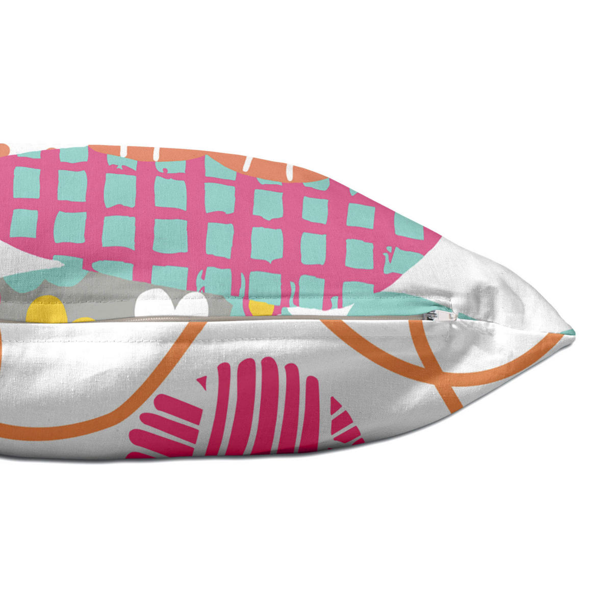 KISSENBEZUG cat & mouse 50x30 cm mehrfarbig - Multicolor, Textil (50/30cm) - Happy Friday