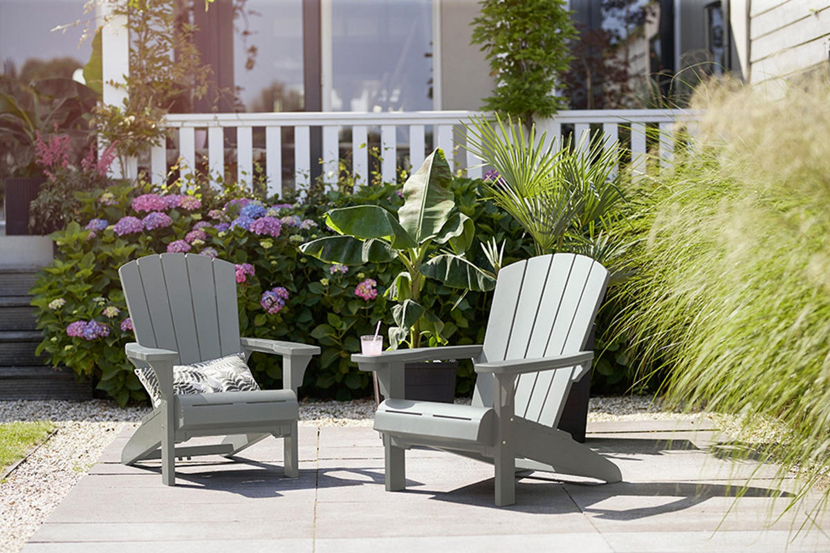 GARTENSTUHL Adirondack Troy - Grau, Kunststoff (80/96.5/85cm) - Keter