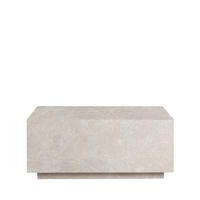 COUCHTISCH mit Marmor-Effekt 90x50cm - LIPANI - Beige - Beige, Stein (90/50/40cm) - Drawer