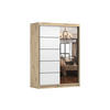 SCHIEBETÜRENSCHRANK - Kleiderschrank Lara 09 - Artisan + Weiß - Eiche Artisan/Weiß, Holzwerkstoff (150/200/61cm) - Möblo