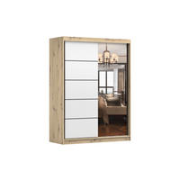 SCHIEBETÜRENSCHRANK - Kleiderschrank Lara 09 - Artisan + Weiß - Eiche Artisan/Weiß, Holzwerkstoff (150/200/61cm) - Möblo
